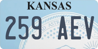 KS license plate 259AEV