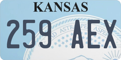 KS license plate 259AEX