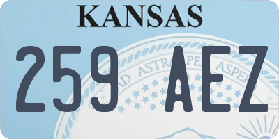 KS license plate 259AEZ