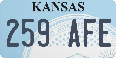 KS license plate 259AFE