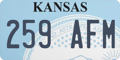 KS license plate 259AFM