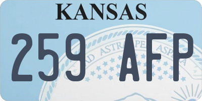 KS license plate 259AFP