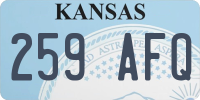 KS license plate 259AFQ