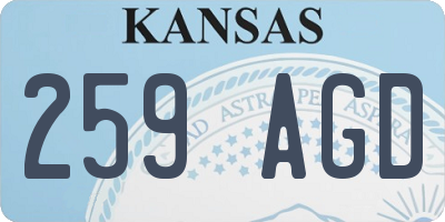 KS license plate 259AGD