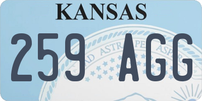 KS license plate 259AGG
