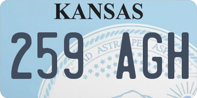 KS license plate 259AGH