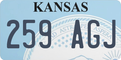 KS license plate 259AGJ