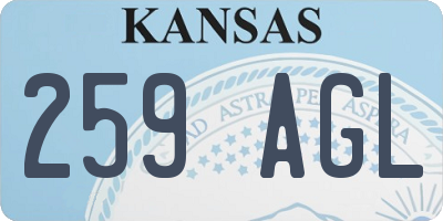 KS license plate 259AGL