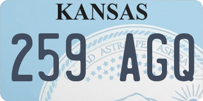 KS license plate 259AGQ
