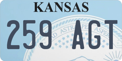 KS license plate 259AGT