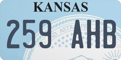 KS license plate 259AHB