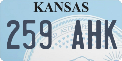 KS license plate 259AHK