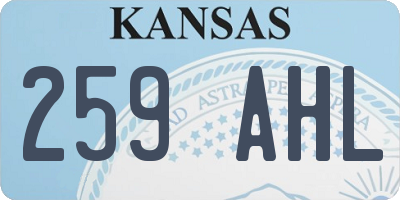 KS license plate 259AHL