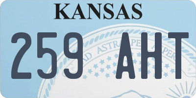 KS license plate 259AHT