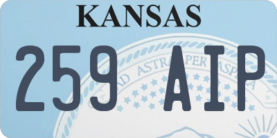 KS license plate 259AIP