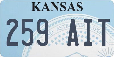 KS license plate 259AIT