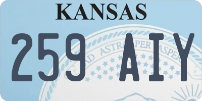 KS license plate 259AIY