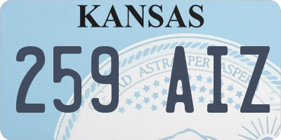 KS license plate 259AIZ