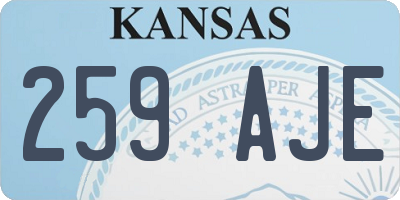 KS license plate 259AJE