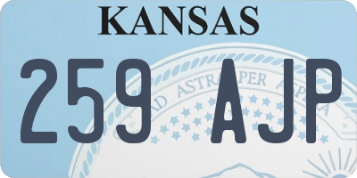 KS license plate 259AJP