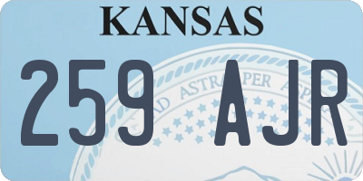 KS license plate 259AJR