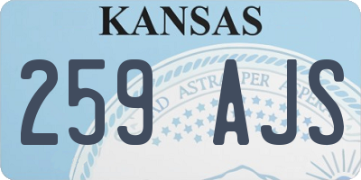 KS license plate 259AJS