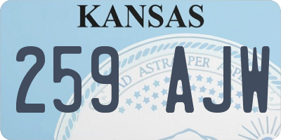 KS license plate 259AJW