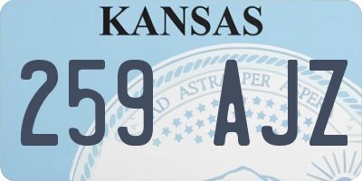 KS license plate 259AJZ