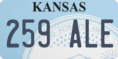 KS license plate 259ALE