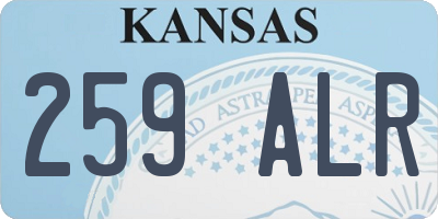 KS license plate 259ALR