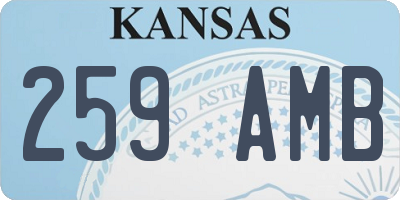 KS license plate 259AMB