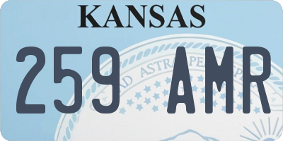 KS license plate 259AMR