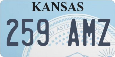 KS license plate 259AMZ