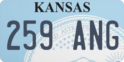 KS license plate 259ANG