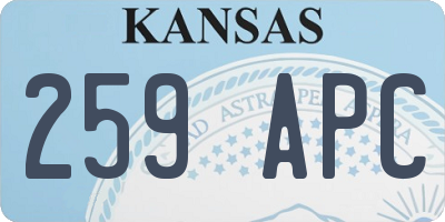 KS license plate 259APC