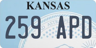 KS license plate 259APD