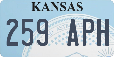 KS license plate 259APH