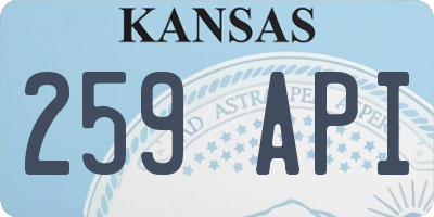 KS license plate 259API