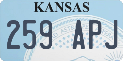 KS license plate 259APJ