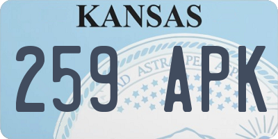 KS license plate 259APK