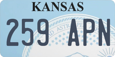 KS license plate 259APN