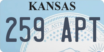 KS license plate 259APT