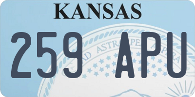 KS license plate 259APU