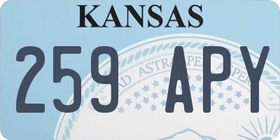 KS license plate 259APY