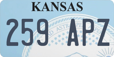 KS license plate 259APZ