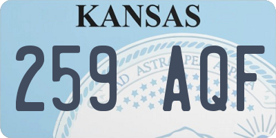 KS license plate 259AQF