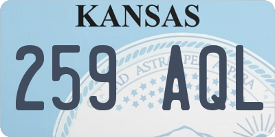 KS license plate 259AQL