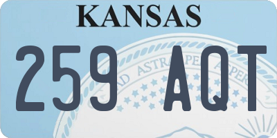 KS license plate 259AQT