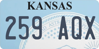 KS license plate 259AQX