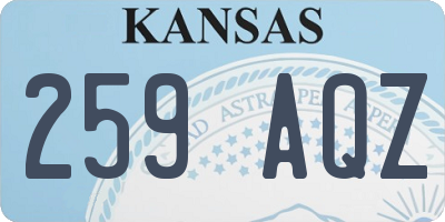 KS license plate 259AQZ